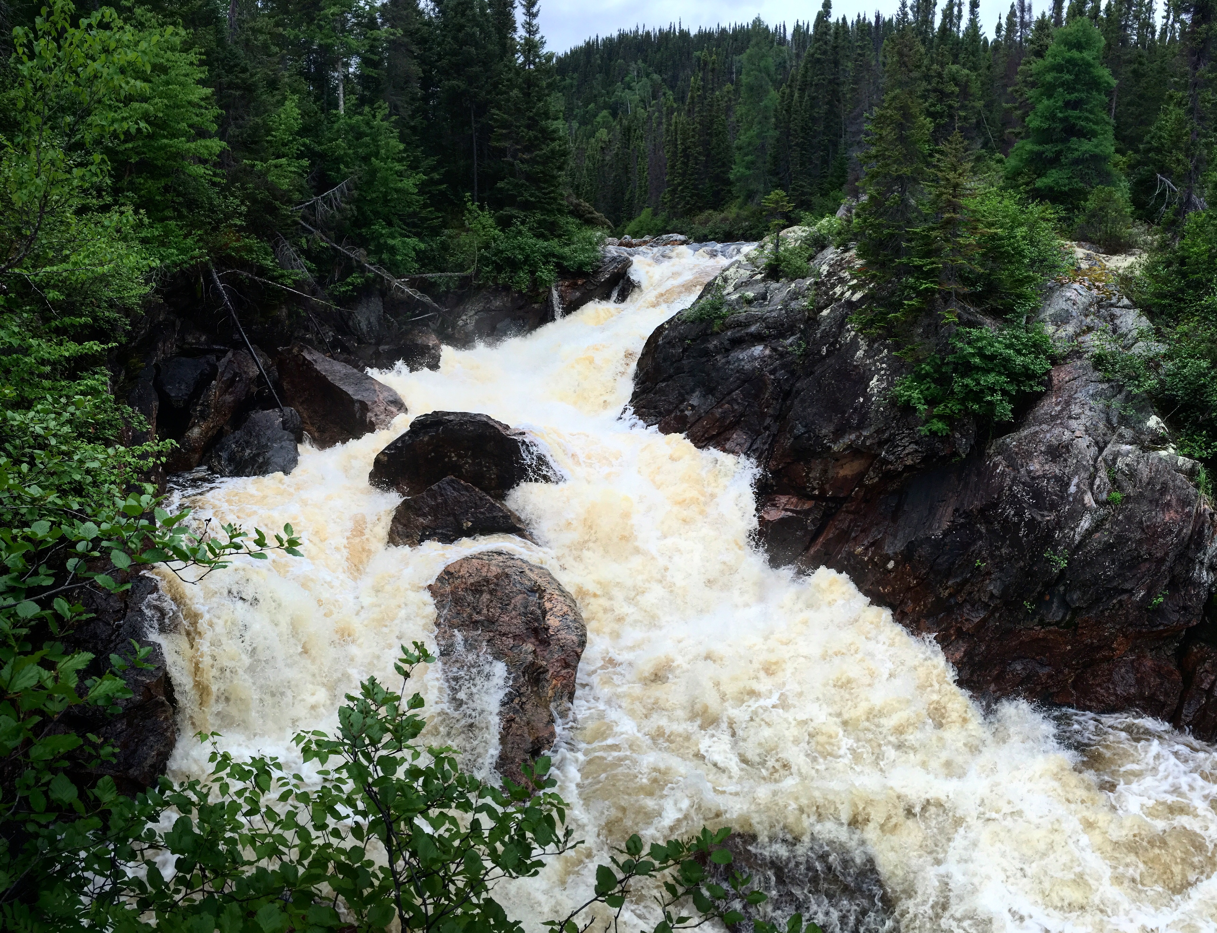 Waterfall upstream of thermographs